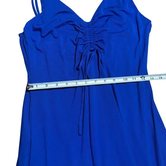 NEW Lou & Grey Signaturesoft Jersey Strappy Midi Dress in Cobalt Current- Size M - Picture 6 of 9